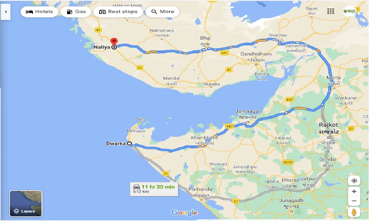 dwarka-to-naliya-one-way