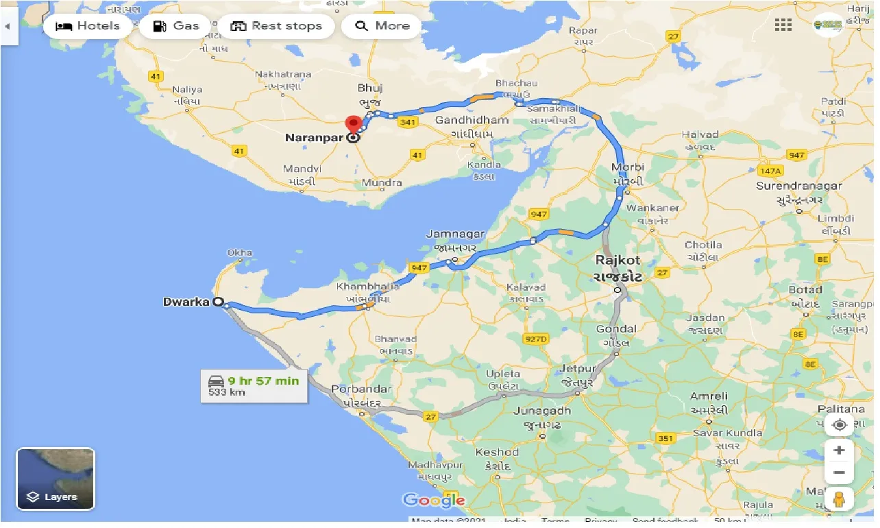 dwarka-to-naranpar-taxi