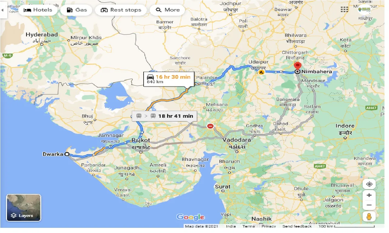 dwarka-to-nimbahera-taxi