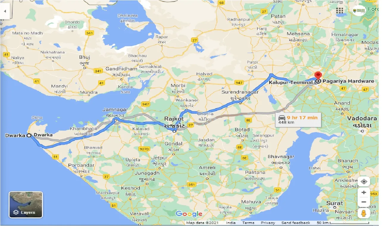 dwarka-to-pagariya-one-way