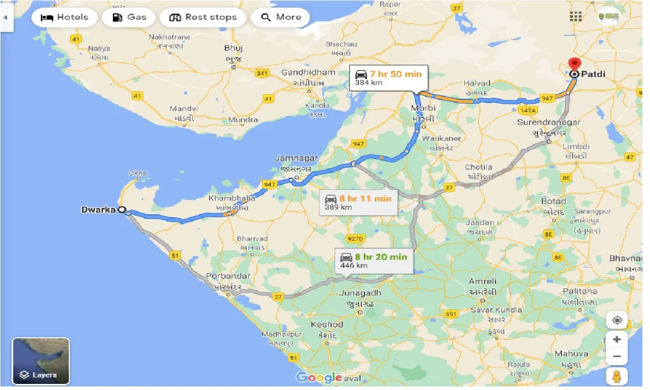 dwarka-to-patdi-one-way