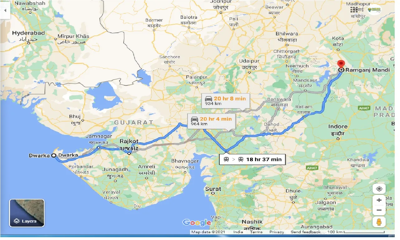 Dwarka To Ramganj Mandi One Way dwarka-to-ramganj-mandi-one-way