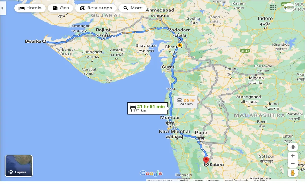 dwarka-to-satara-one-way