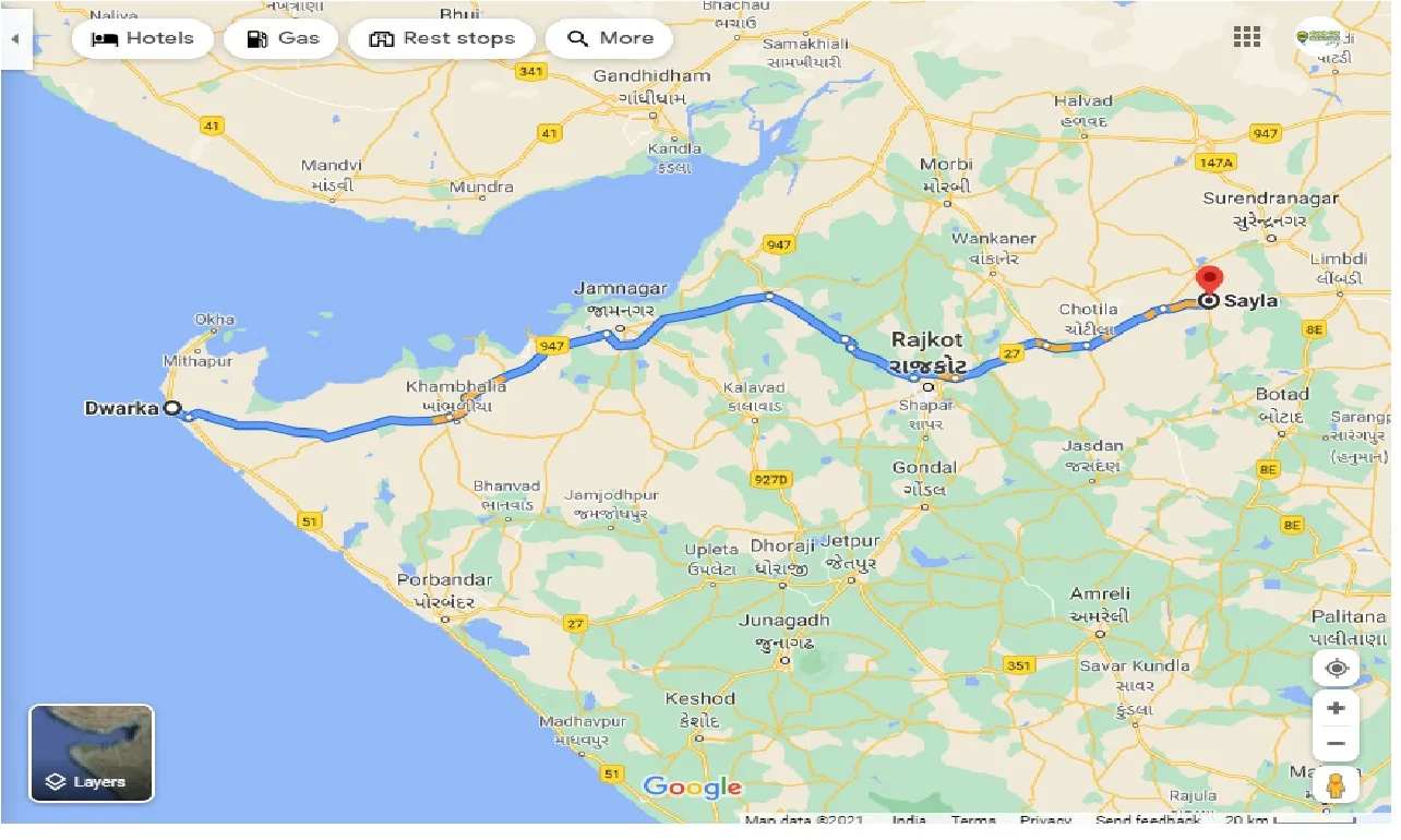 dwarka-to-sayla-taxi