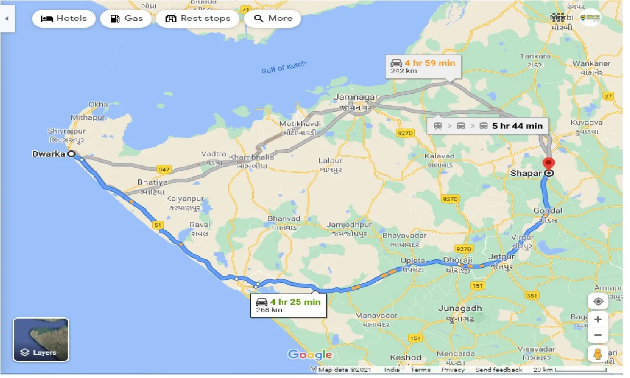 dwarka-to-shapar-taxi