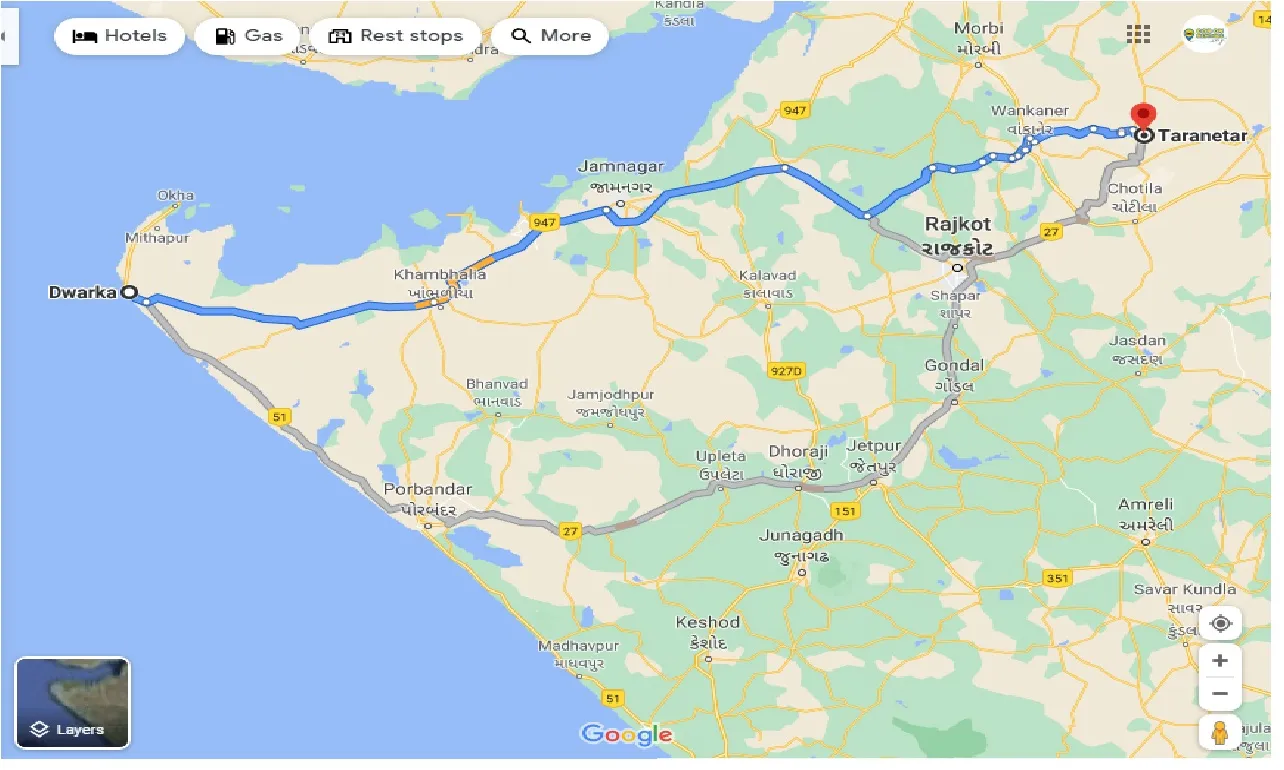 dwarka-to-taranetar-taxi