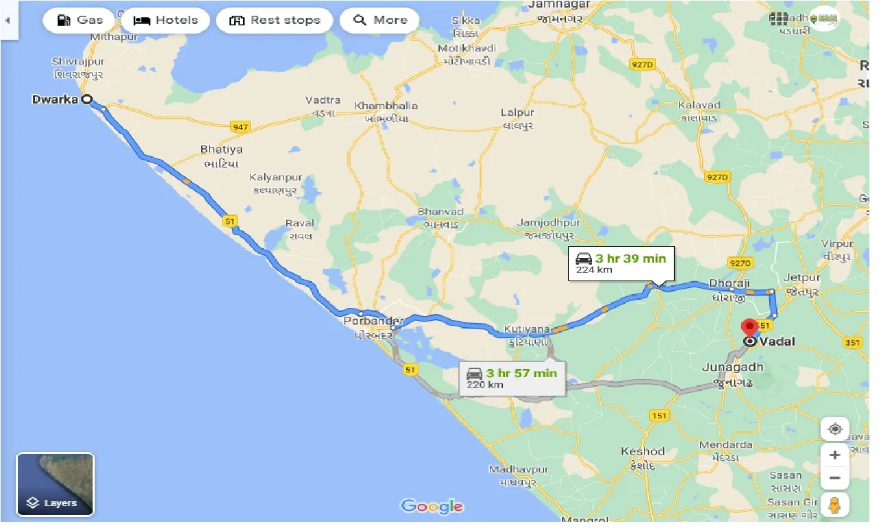 Dwarka To Vadal One Way dwarka-to-vadal-one-way