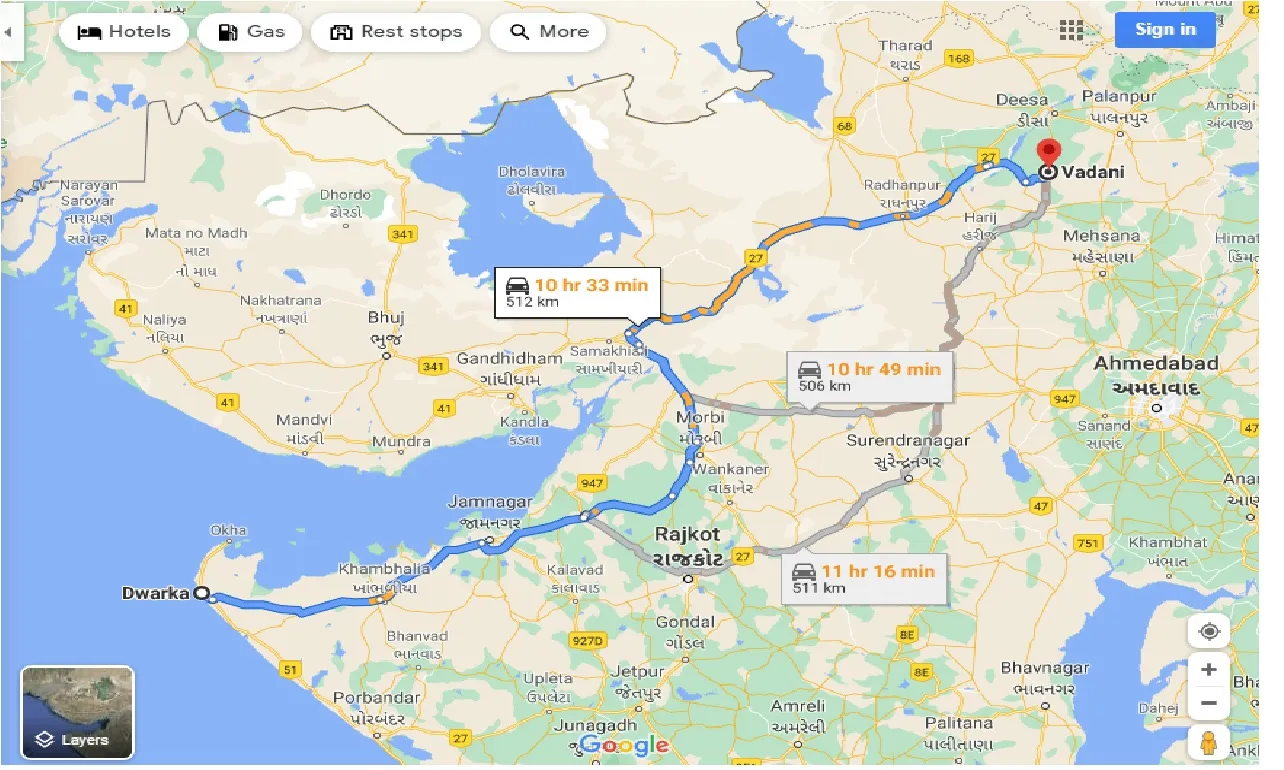 dwarka-to-vadani-one-way