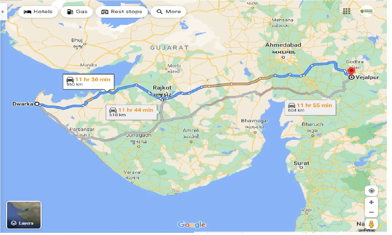 dwarka-to-vejalpur-one-way