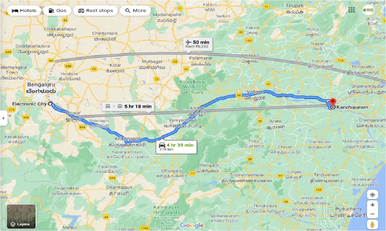 electronic-city-to-kanchipuram-one-way