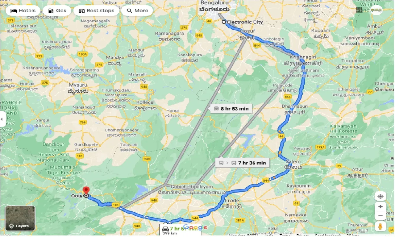 electronic-city-to-ooty-one-way