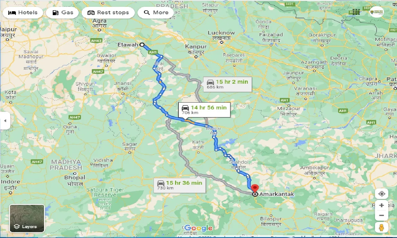 etawah-to-amarkantak-one-way
