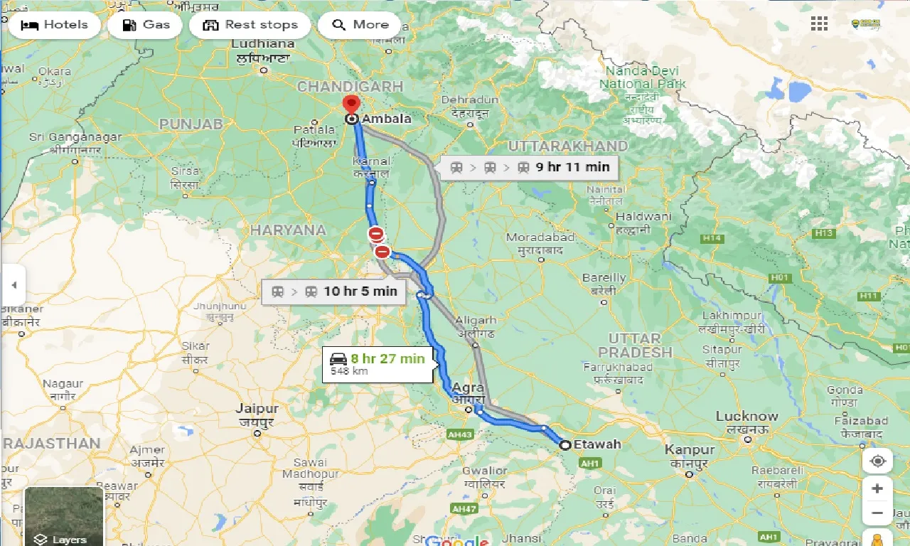 etawah-to-ambala-taxi