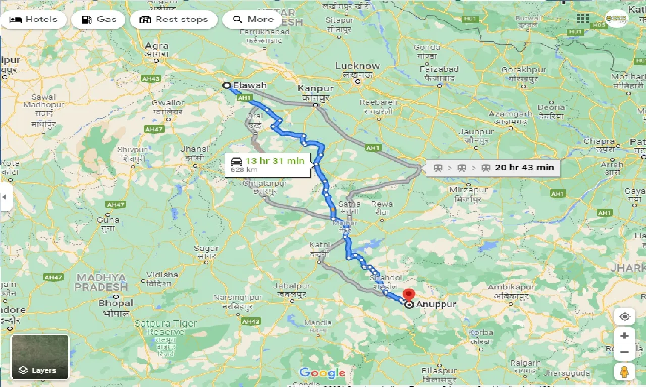 etawah-to-anuppur-taxi