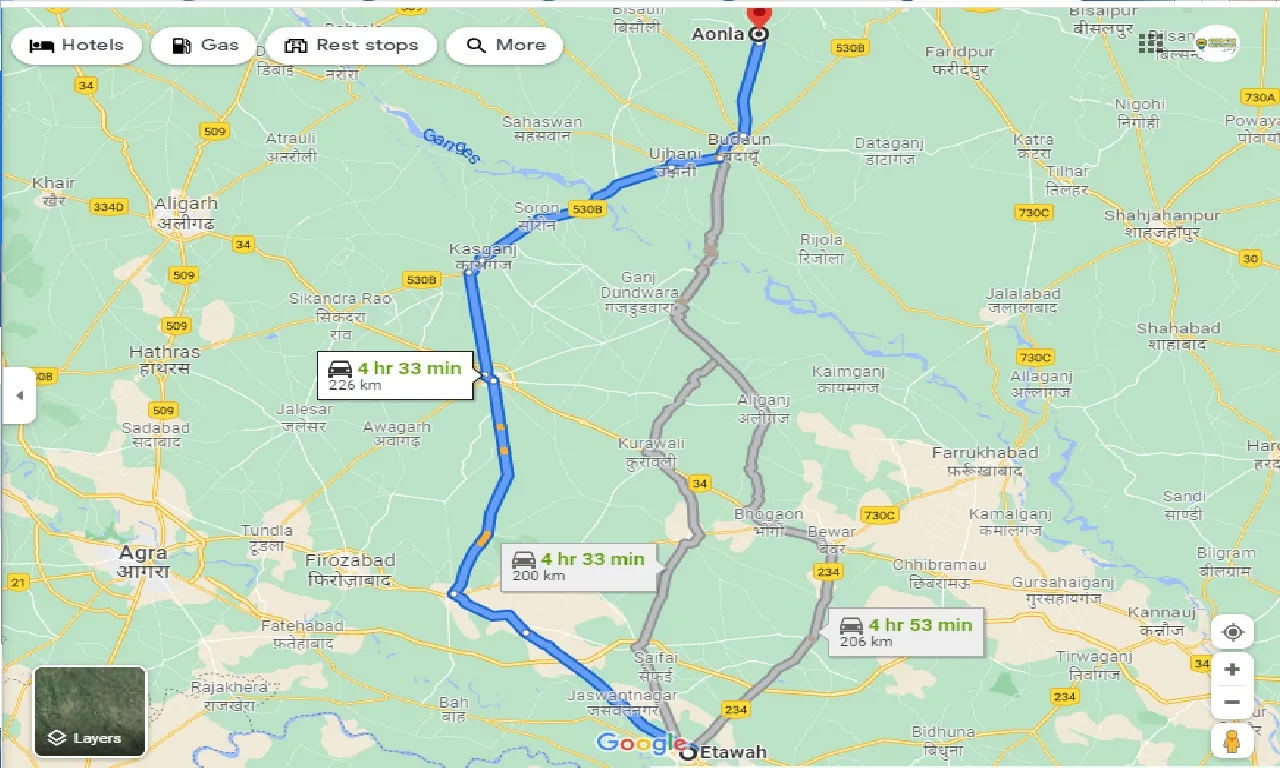 etawah-to-aonla-taxi