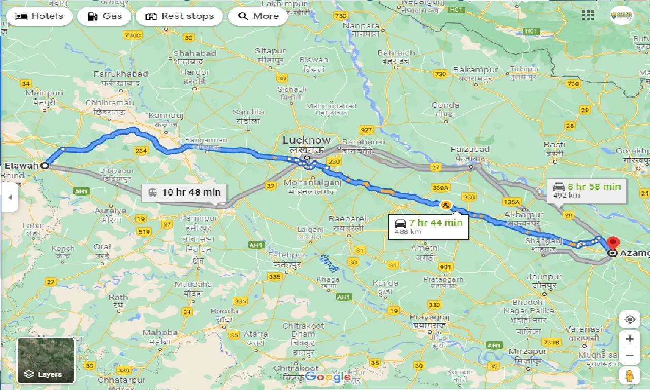 etawah-to-azamgarh-taxi