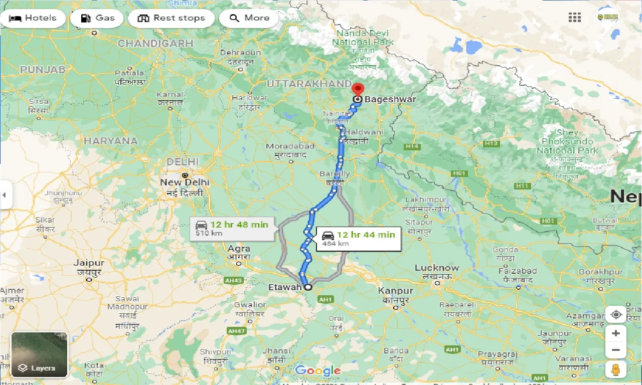 etawah-to-bageshwar-one-way
