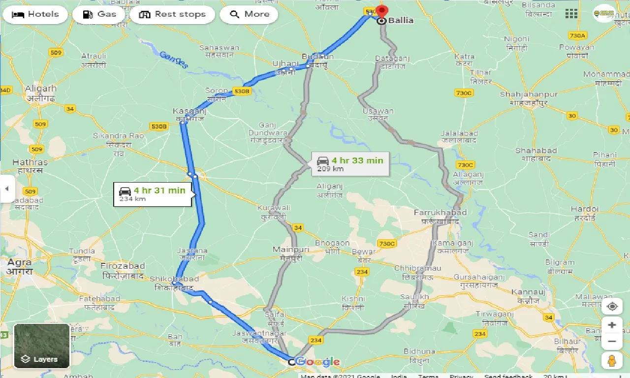 etawah-to-ballia-taxi