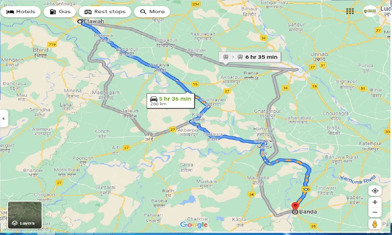 etawah-to-banda-taxi