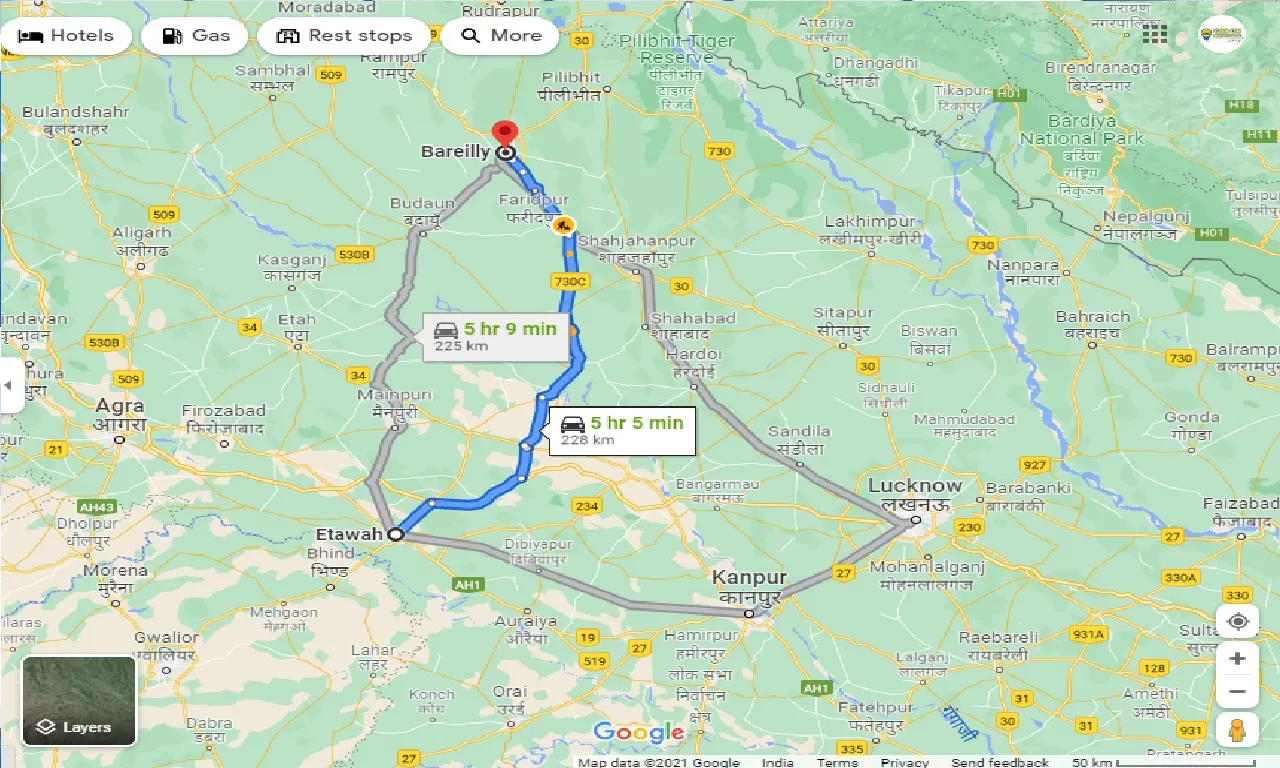 etawah-to-bareilly-one-way