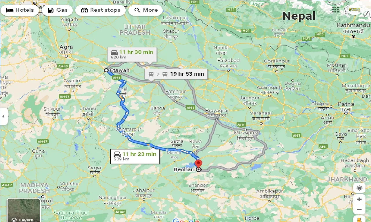 etawah-to-beohari-one-way