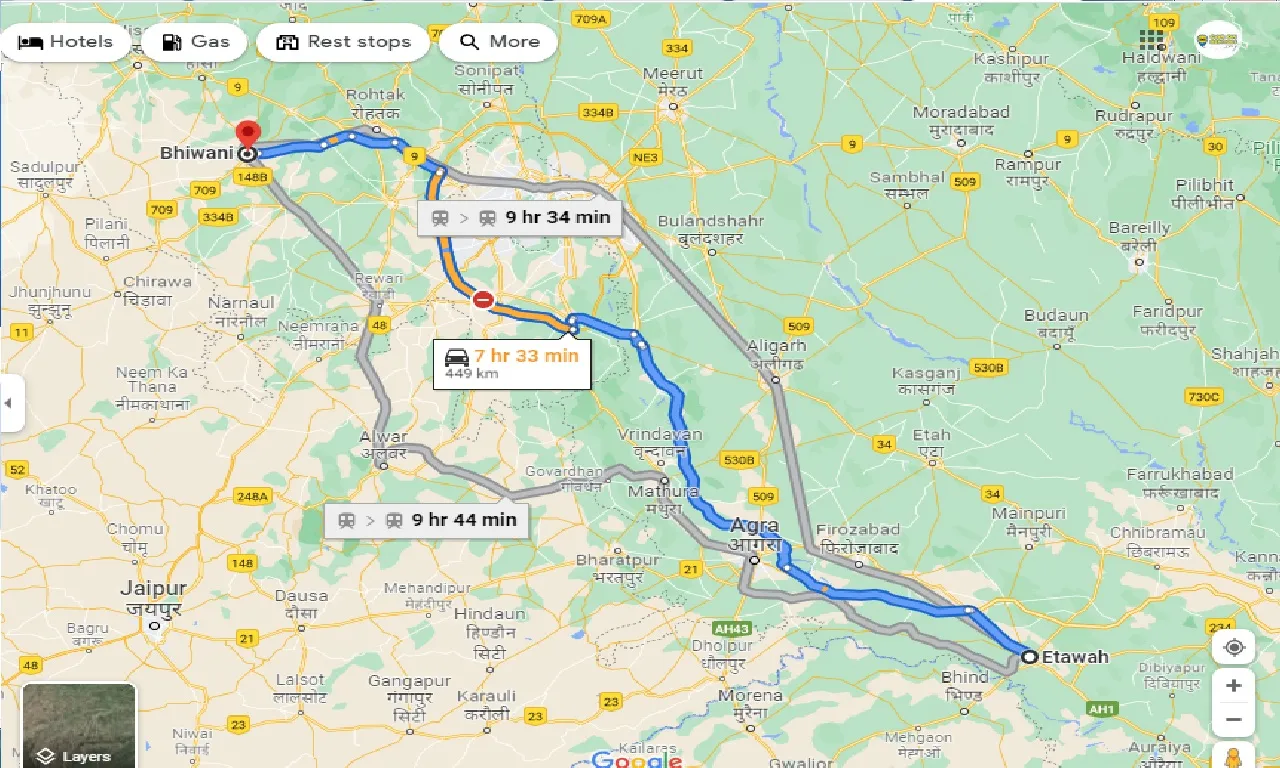 etawah-to-bhiwani-one-way