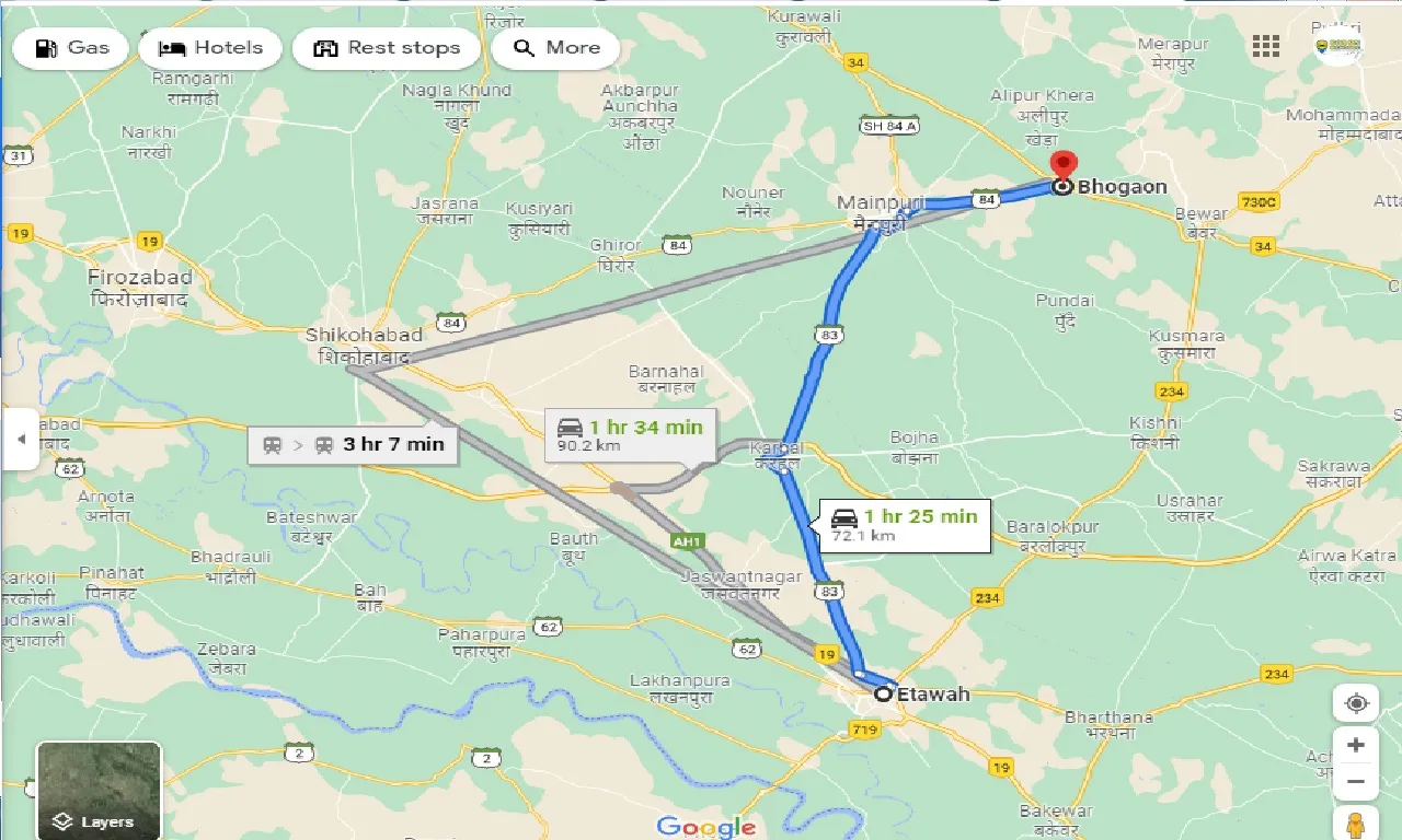 etawah-to-bhogaon-taxi