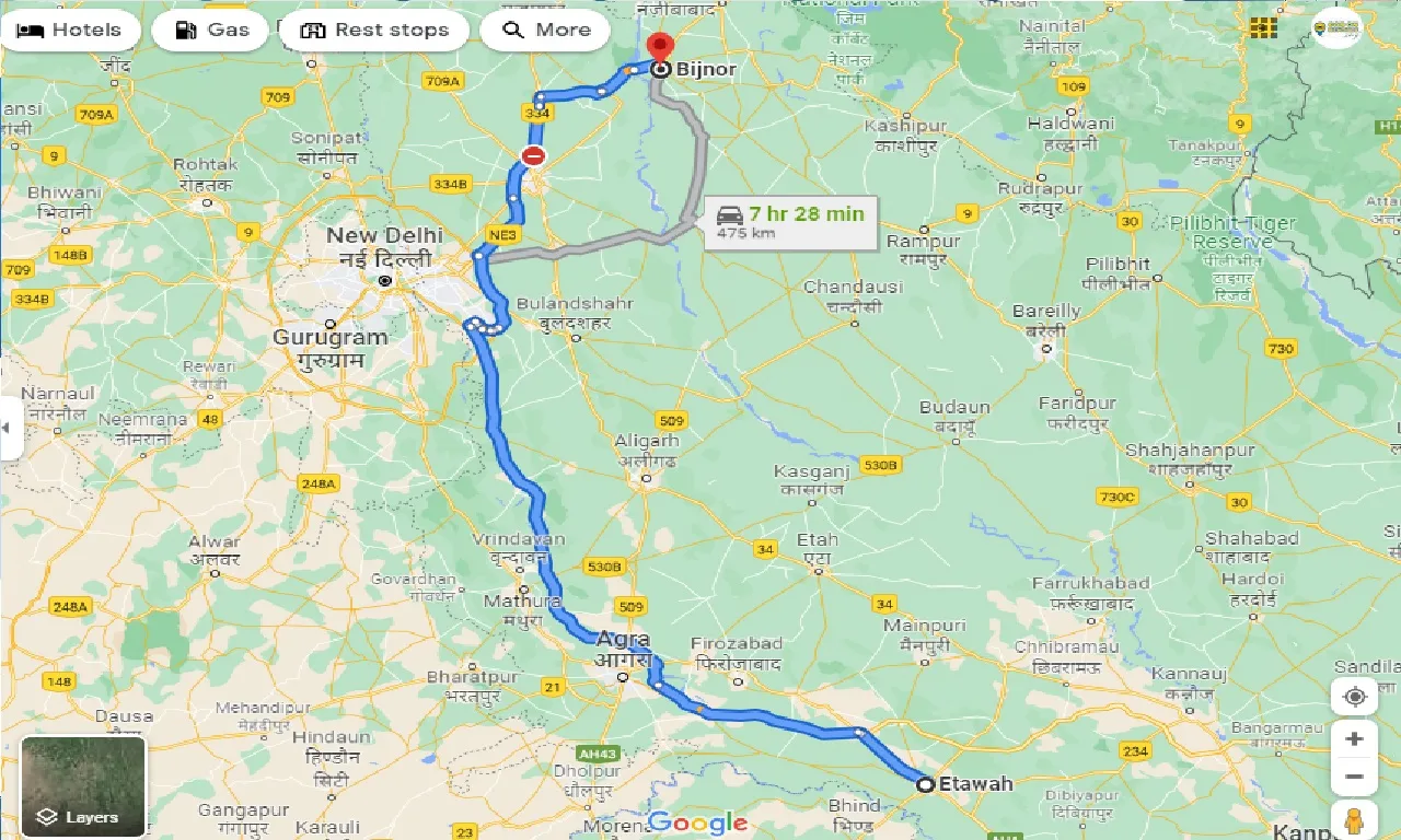 etawah-to-bijnor-one-way