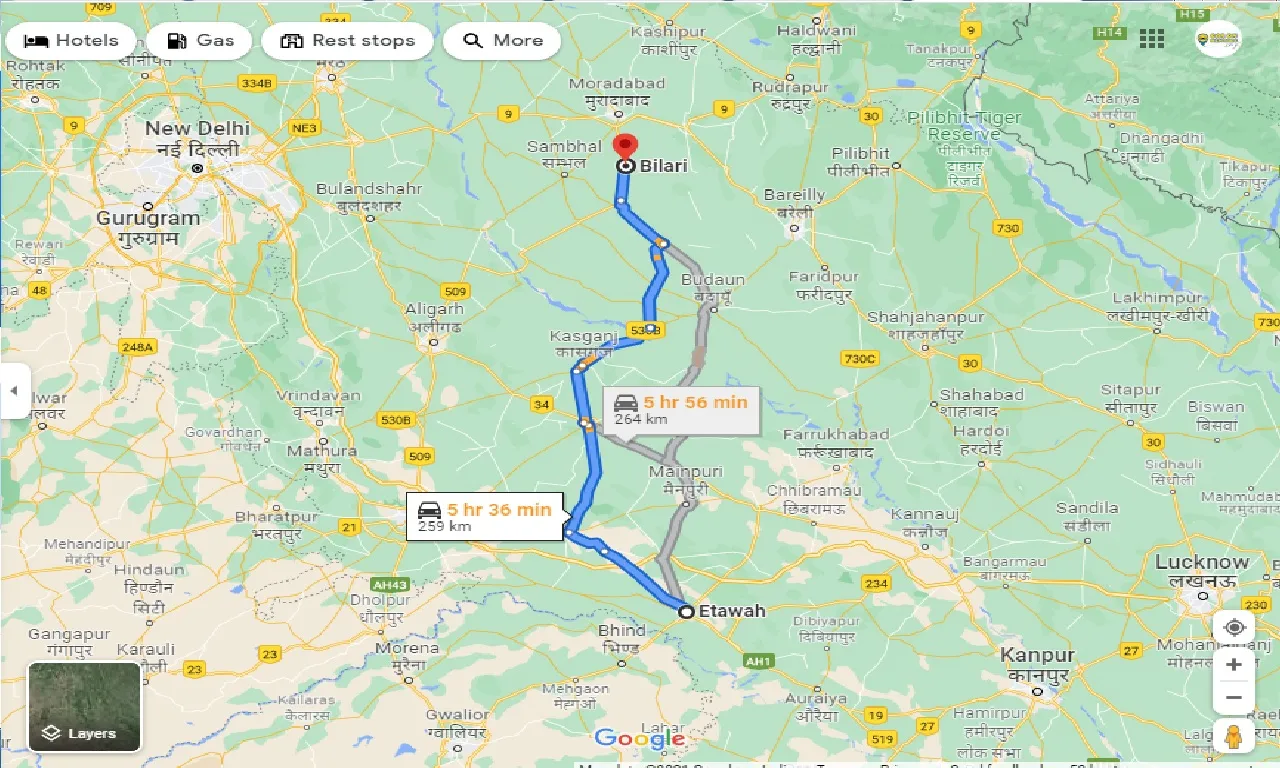 etawah-to-bilari-taxi