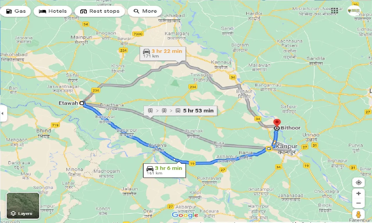 etawah-to-bithoor-taxi