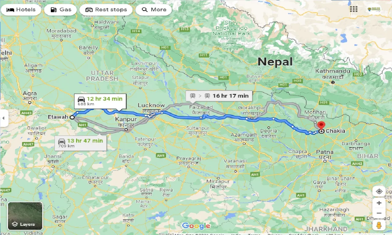 etawah-to-chakia-taxi