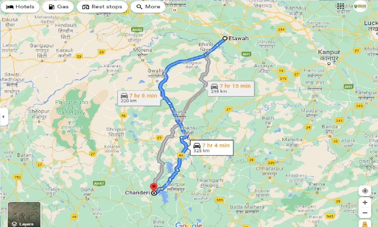 etawah-to-chanderi-taxi