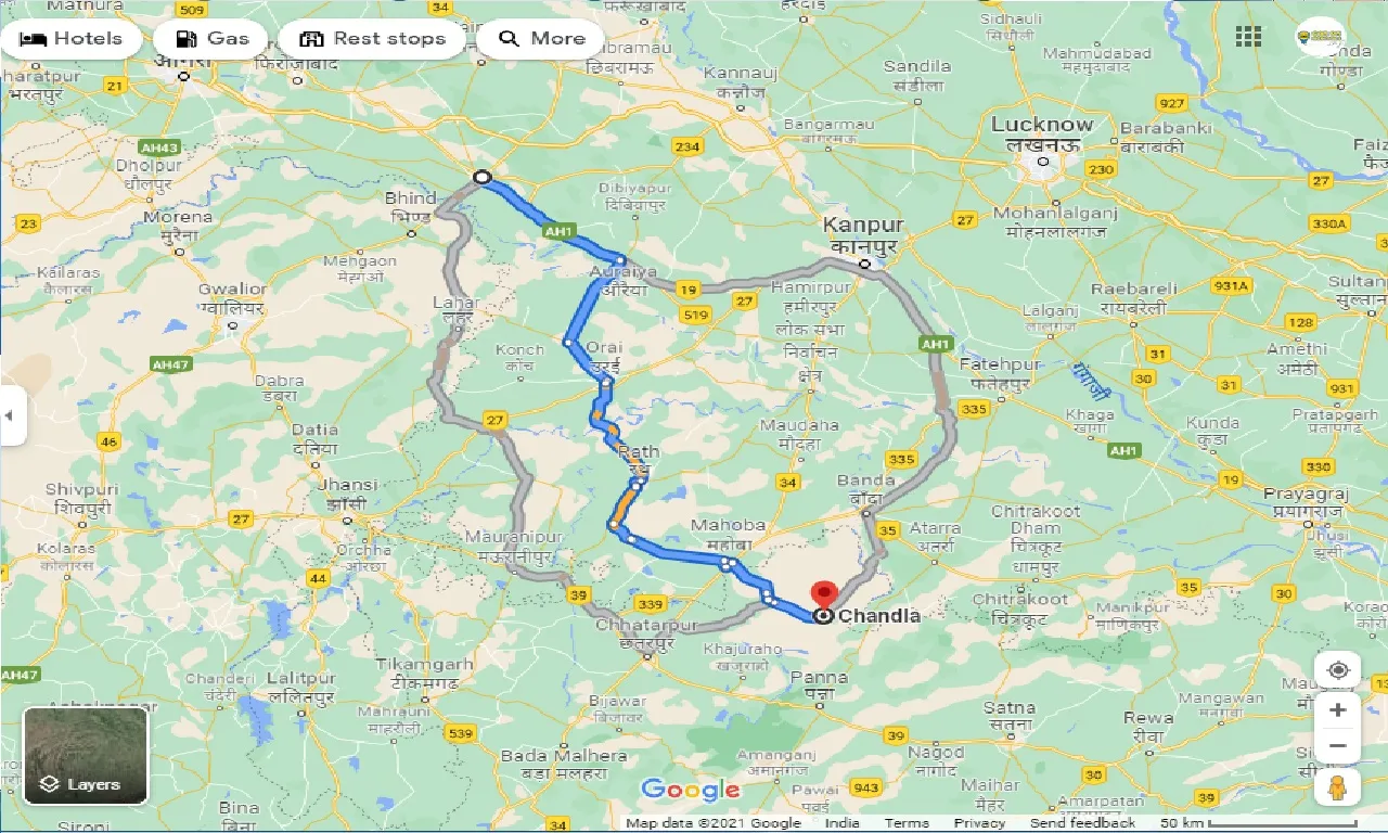 etawah-to-chandla-taxi