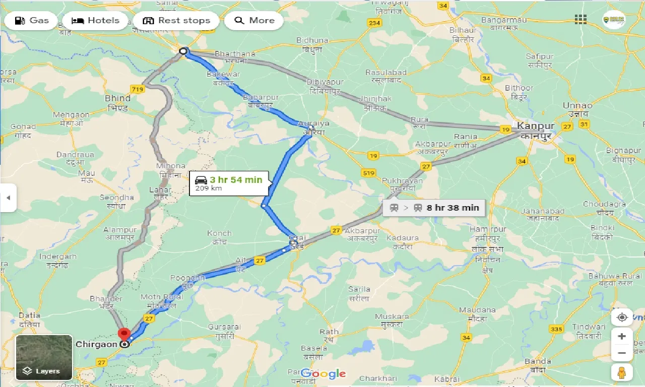 etawah-to-chirgaon-taxi
