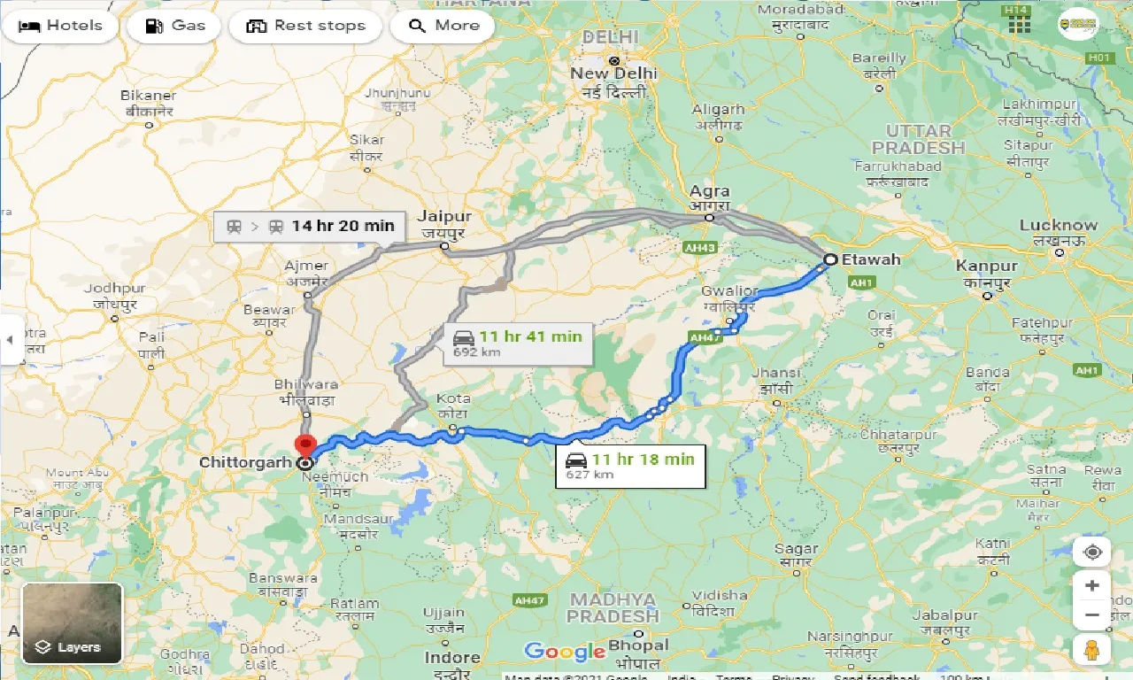 etawah-to-chittorgarh-taxi