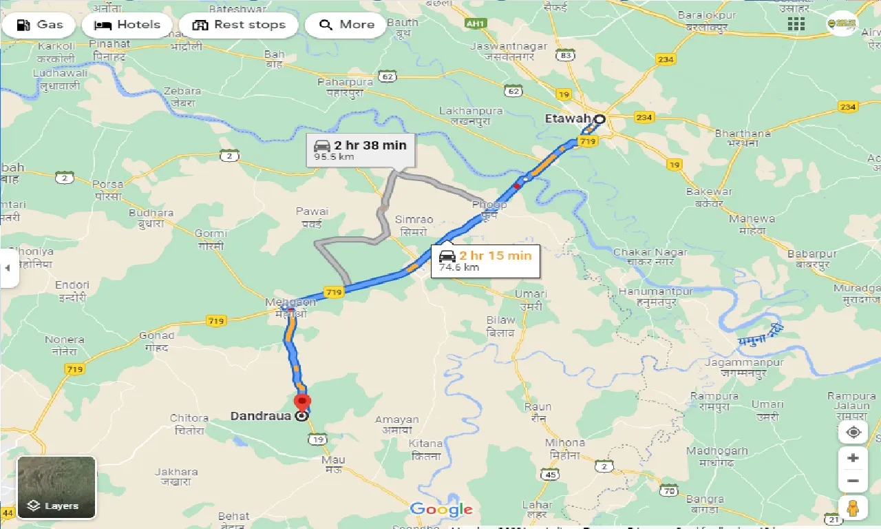 etawah-to-dandraua-taxi