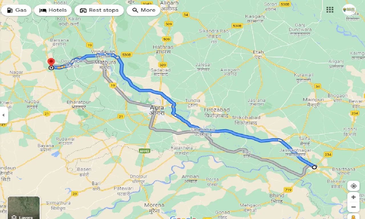 etawah-to-deeg-taxi