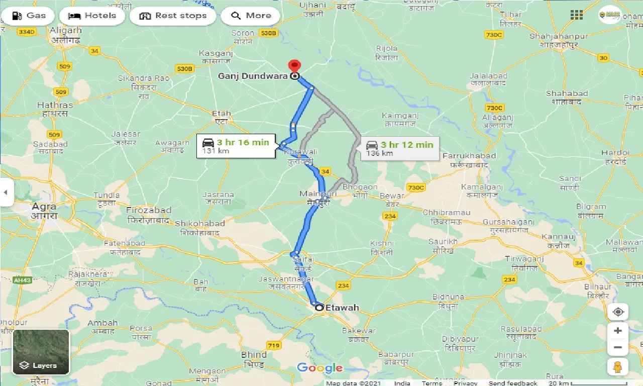 etawah-to-ganj-dundwara-one-way