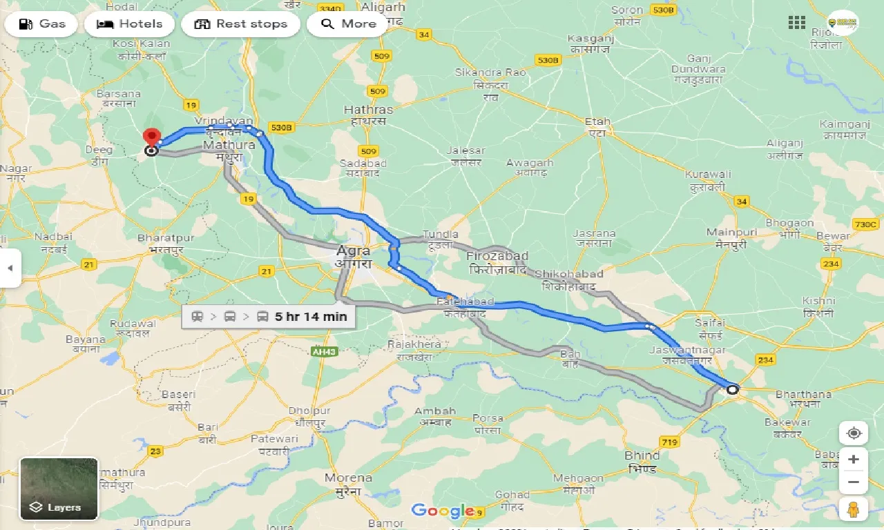 etawah-to-govardhan-taxi