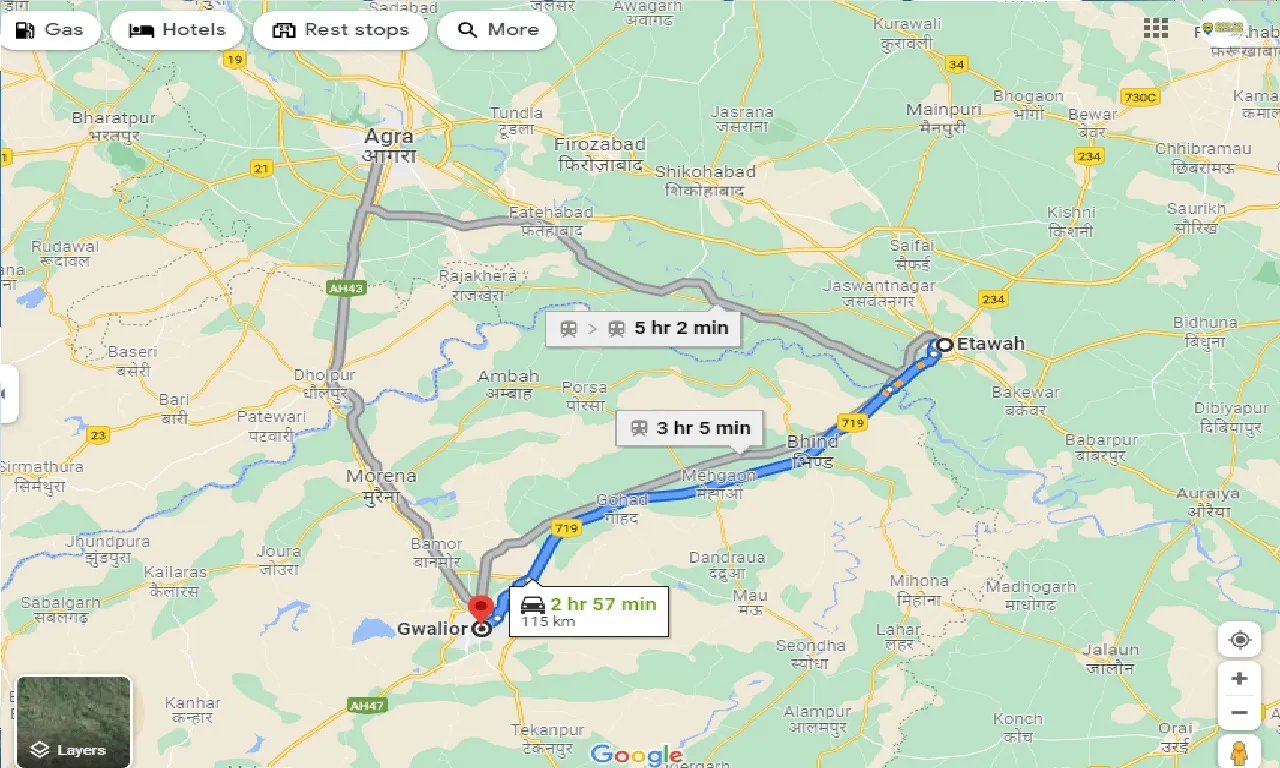 etawah-to-gwalior-taxi