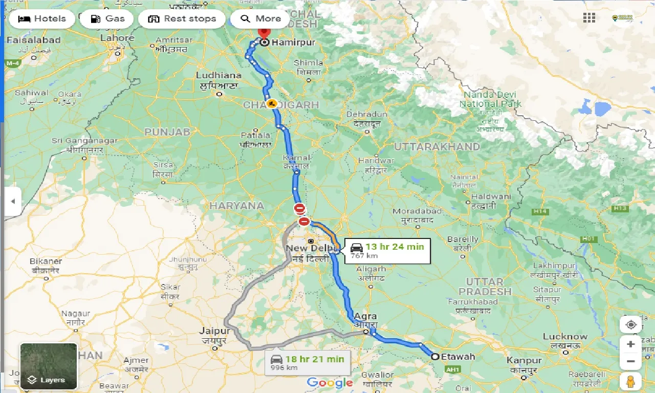 etawah-to-hamirpur-one-way