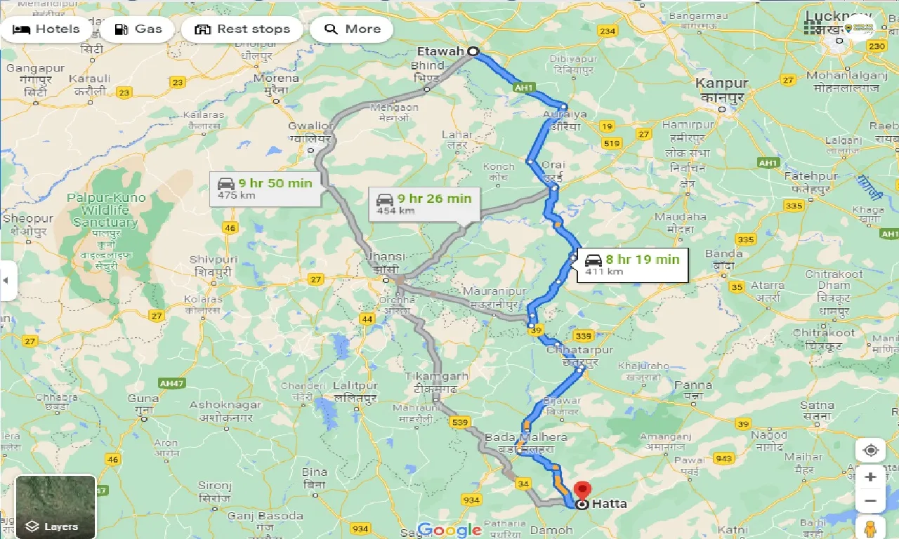 etawah-to-hatta-taxi