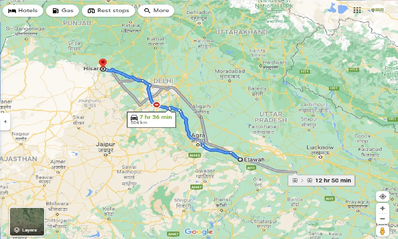 etawah-to-hisar-one-way