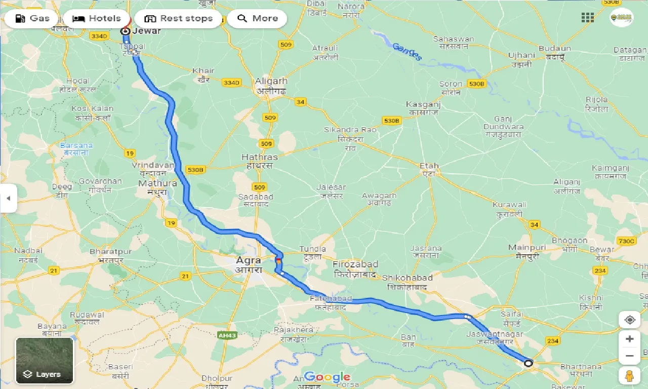 etawah-to-jewar-one-way