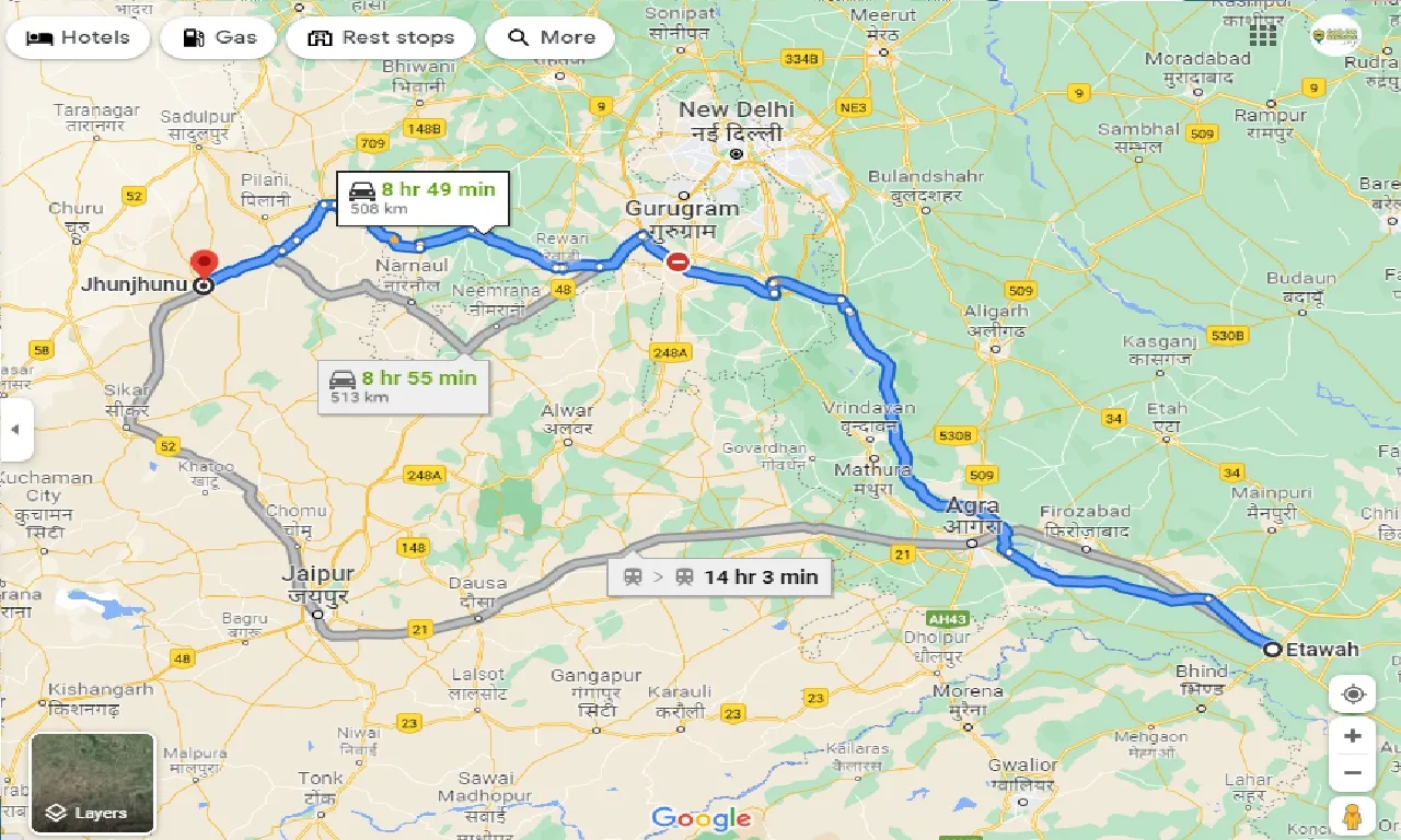 etawah-to-jhunjhunu-one-way