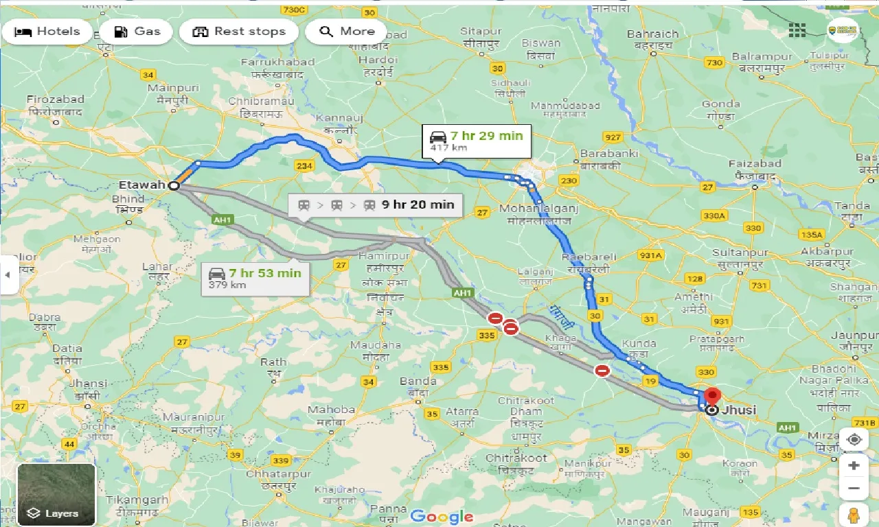 etawah-to-jhusi-taxi