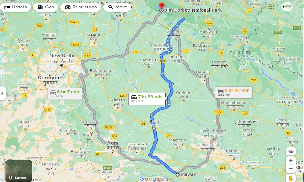 etawah-to-jim-corbett-national-park-taxi