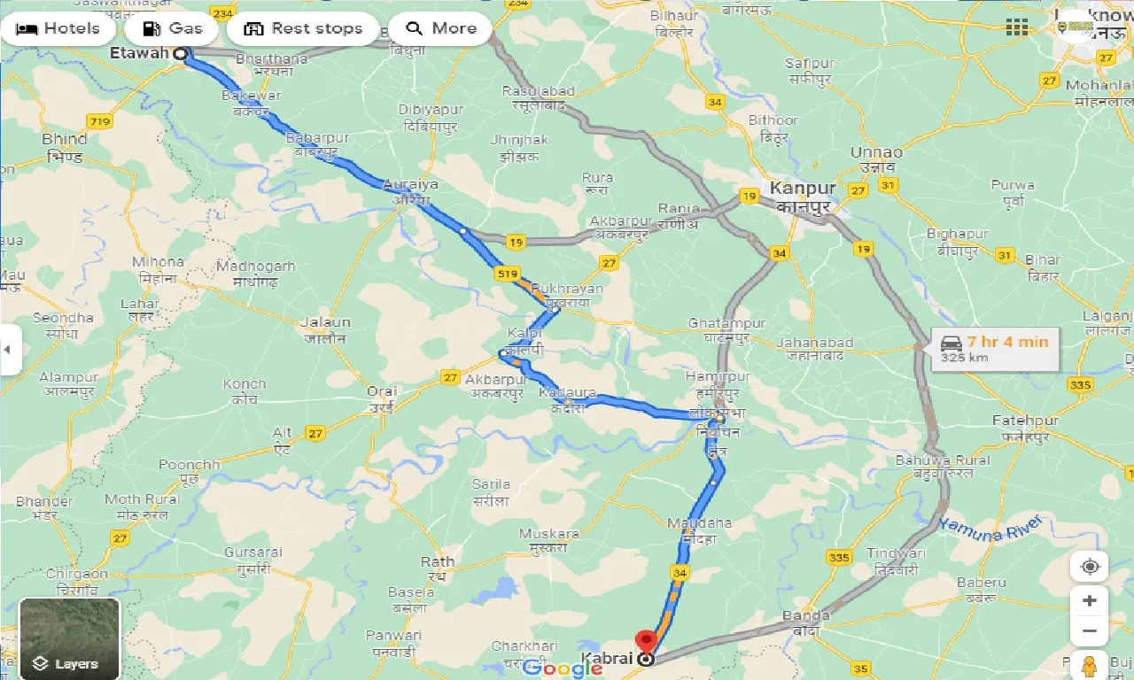 etawah-to-kabrai-taxi