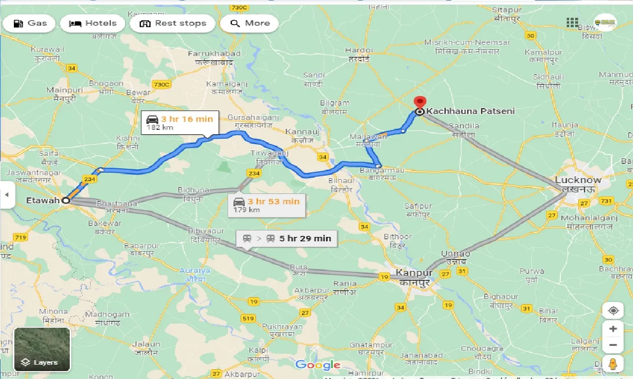 etawah-to-kachhauna-patseni-taxi