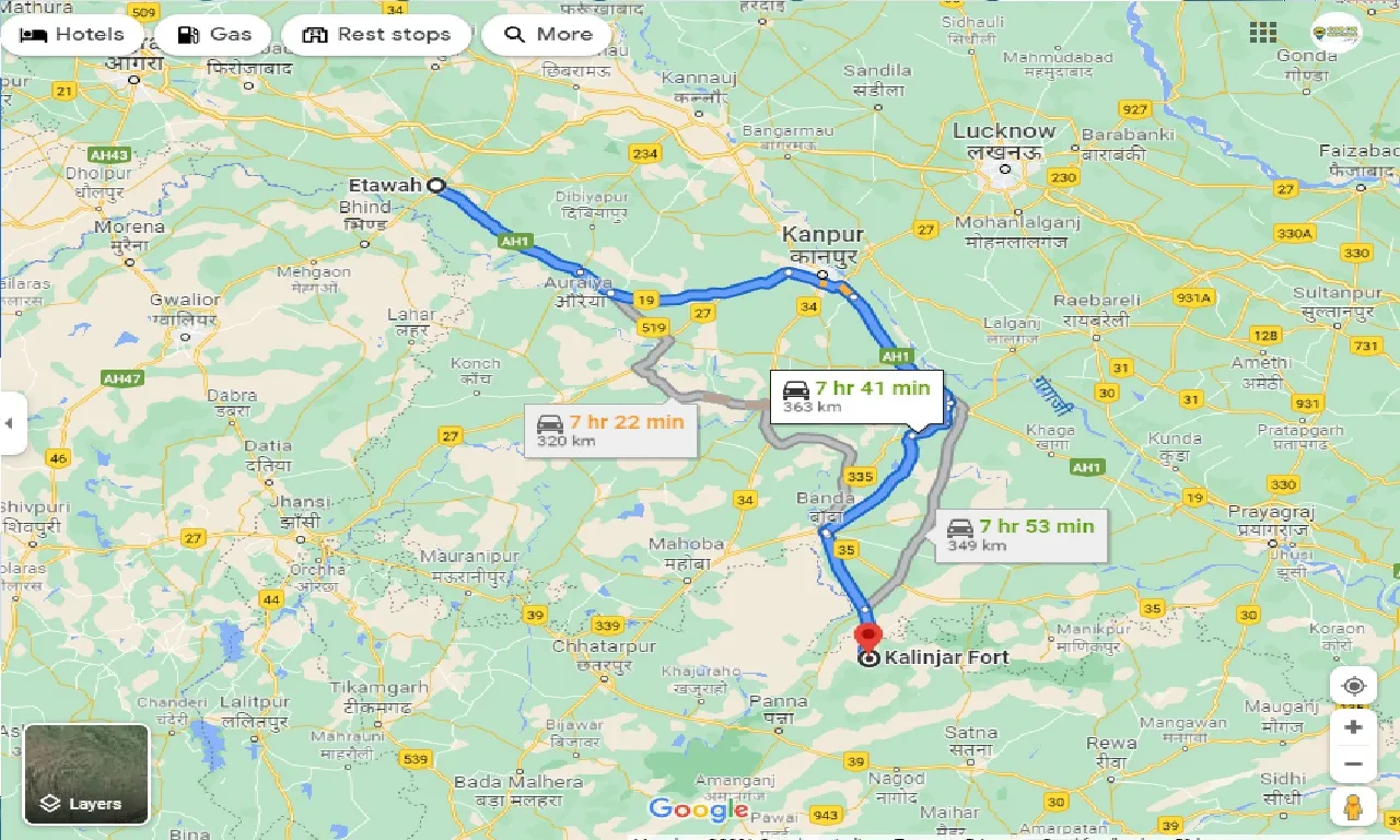 etawah-to-kalinjar-taxi